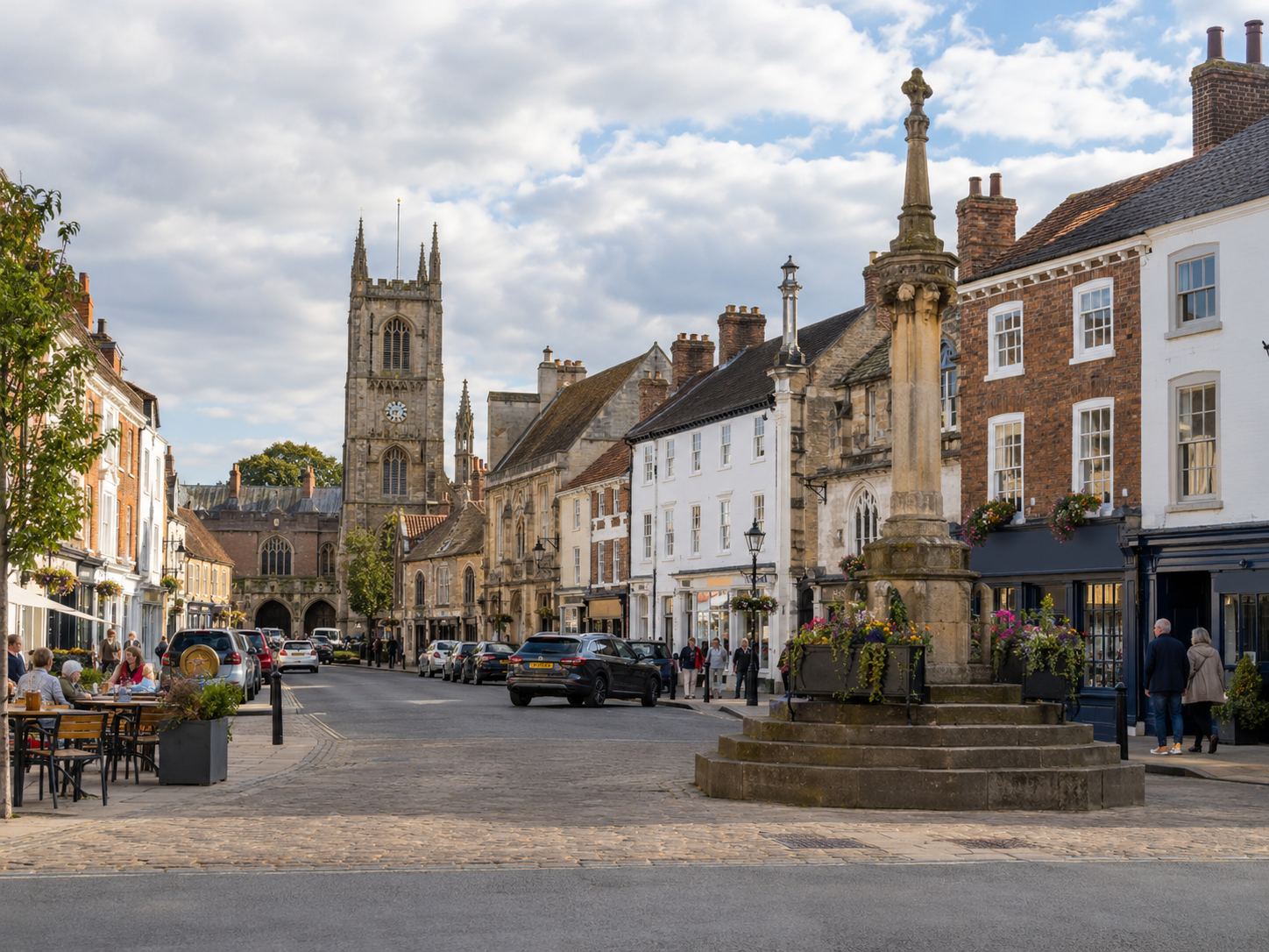 Malton market place and town centre
